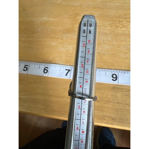 Vintage Turquoise Style Teardrop Ring approx sz 4.5 Silver Tone Costume sotuhwes - Picture 4 of 5